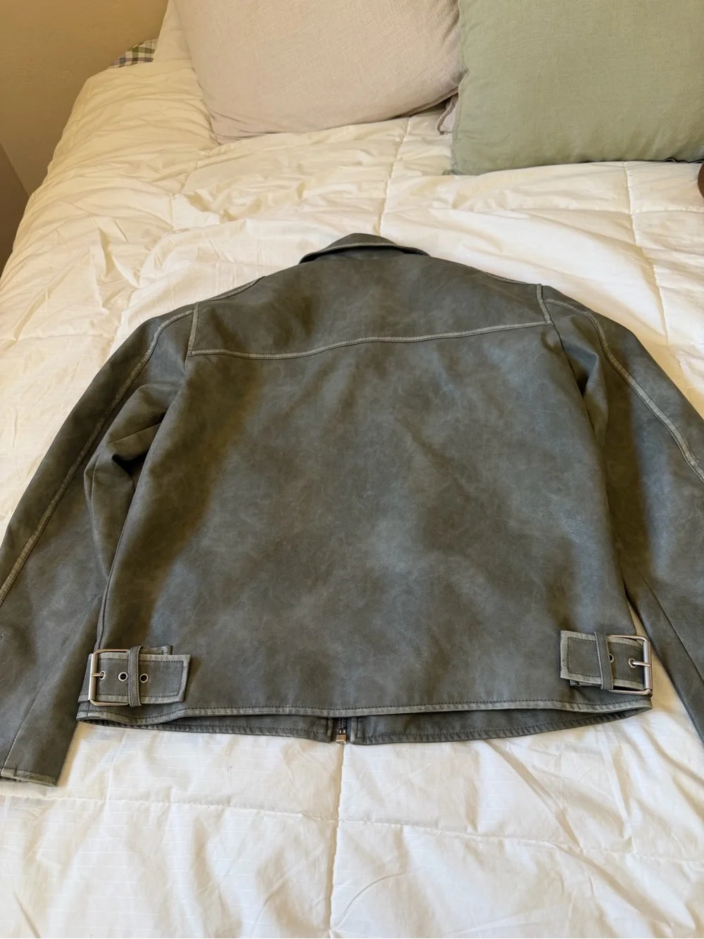 Zara Olive-Gray  Moto Jacket
